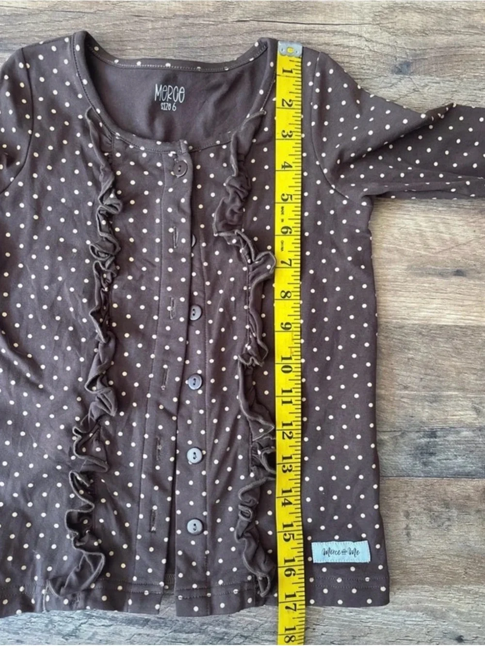 Merce and Me Fall Leaves and Brown Polka Dot Clothing bundle of 4 size 6